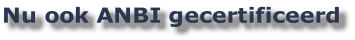 Nu ook ANBI gecertificeerd